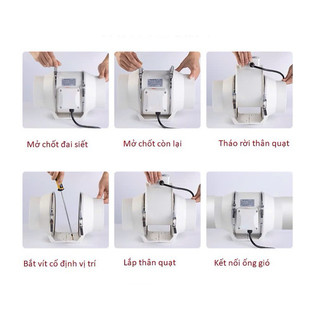Quạt thông gió hướng trục Phi 100 - 220m3/h - 35W