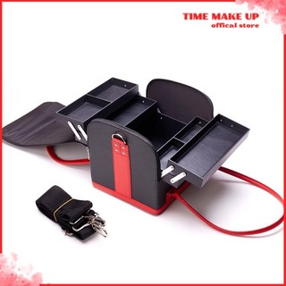 Cốp da cốp đựng đồ makep nail phun xăm. Cốp da đa năng xách tay MS 000142 [ TIME MAKE UP ]