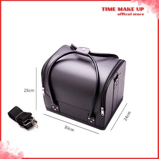 Cốp da cốp đựng đồ makep nail phun xăm. Cốp da đa năng xách tay MS 000142 [ TIME MAKE UP ]
