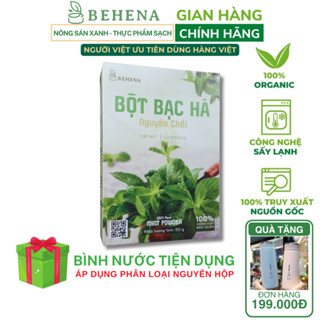 Bột Bạc Hà Behena 50g Hết Mụn Sáng Da, Giảm Khó Tiêu, Đầy Hơi, Phòng Cảm Lạnh