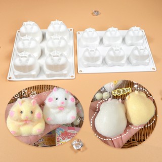  Khuôn Silicon Hình Chuột Mousse - Khuôn Silicon Hoạt Hình 3D Khuôn SILICONE hình 3D Làm Thạch Topping Trà Sữa 