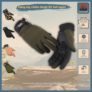 Găng tay 511 dài full ngón đi đường chống nắng cho nam nữ hiệu quả, chất liệu dày dặn thấm hút co giãn tốt  SHINOBI
