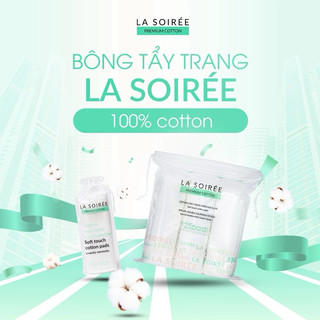 Bông tẩy trang La soiree 225 miếng mềm dai dày dặn
