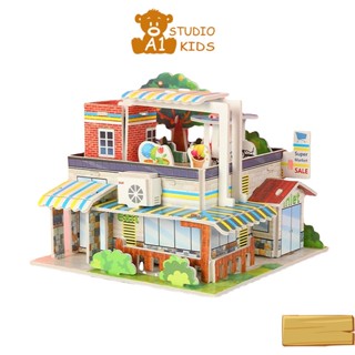 Bộ ghép hình 3D sáng tạo, đa dạng chủ đề hình ảnh sống động phong phú giúp bé rèn luyện tính kiên nhẫn A1studiokids