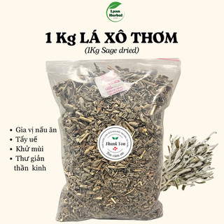  1Kg Lá Xô thơm  sage  khử mùi tẩy uế thanh lọc không gian thảo mộc xông nhà xả xui làm túi thơm 