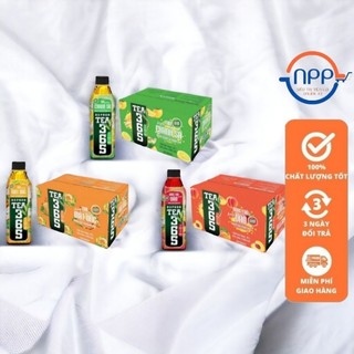  Trà Bupnon Tea 365 Hương vị Đào Chanh Sả Mật Ong Thùng 24 Chai 500ml 
