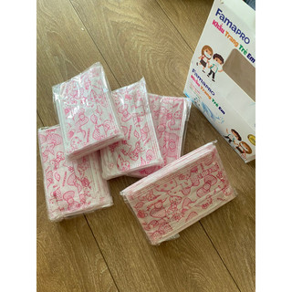 Gói 10cái Khẩu trang y tế trẻ em kháng khuẩn 3 lớp Famapro Set 10 cái /gói (cho bé 15-30kg)