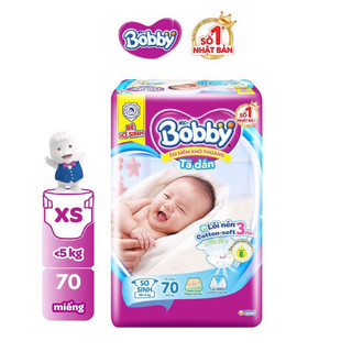 Tã dán bobby size XS70/S54/M46/S80/M76