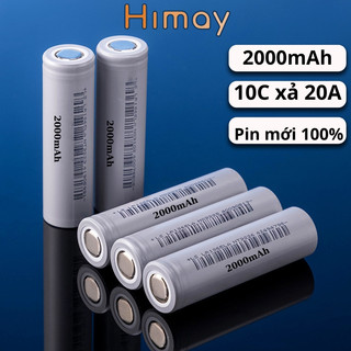  Cell pin 18650 LISHEN xám dung lượng thực 2000mah 10c xả 20a dùng cho sạc dự phòng đèn pin máy khoan hàng mới 100% 