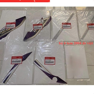 B&B Tem Dream Việt Dán xe đỏ 2004 Chính hãng honda việt | Bộ 6 Mảnh Mầu Tím super zin |