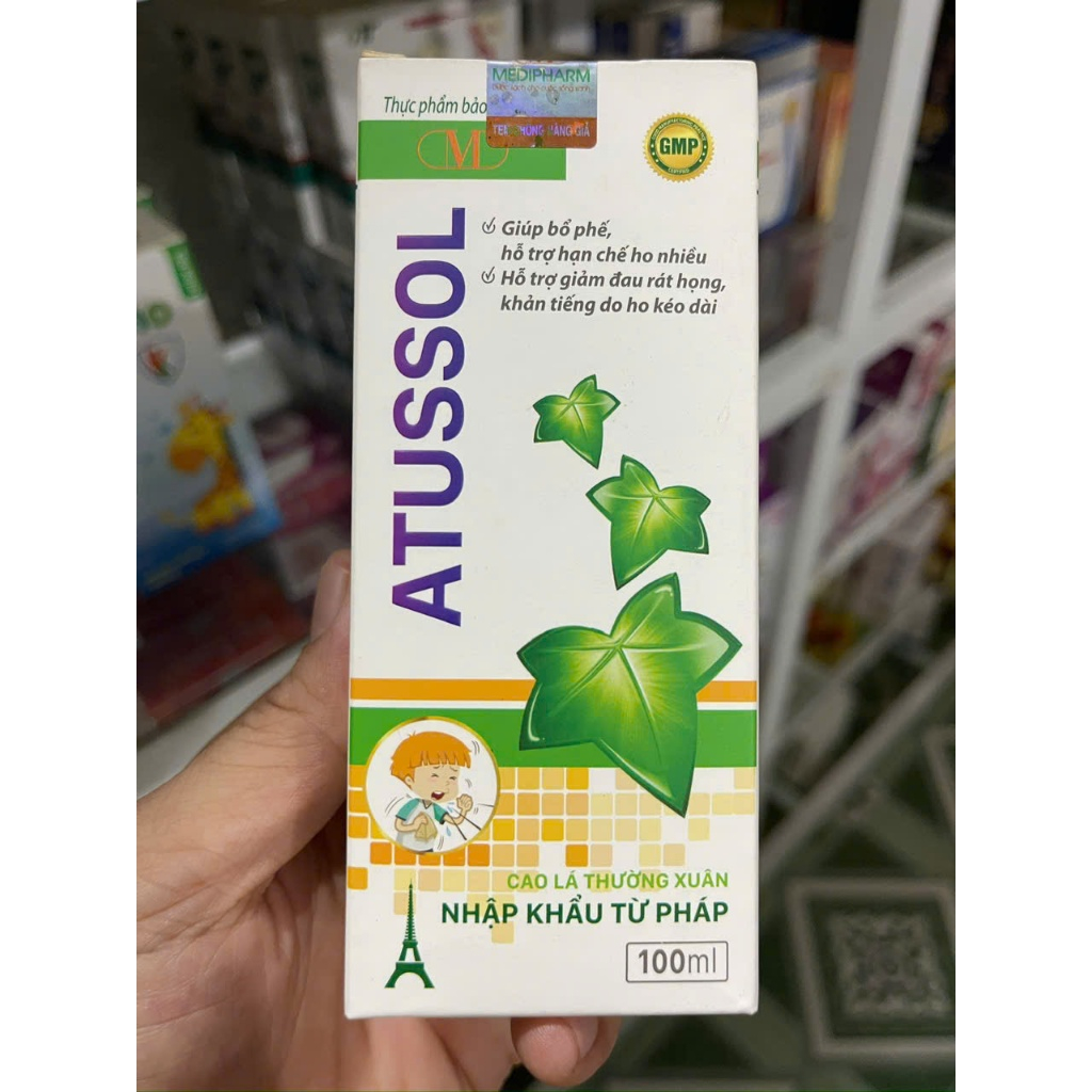siro ho bổ phế ATUSSOL chai 100ml ĐẠT CHUẨN GPP