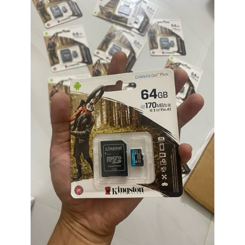 Thẻ Nhớ Kingston Canavas Go Plus Thế hệ mới 170MB/S 64GB cho thiết bị camera,điện thoại,flycam,( Hàng Chuẩn Chính Hãng)
