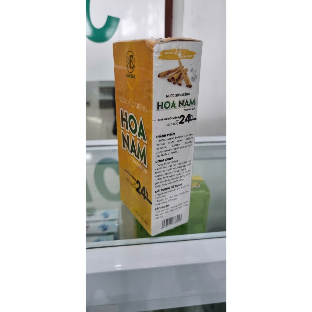 [CHÍNH HÃNG] Nước súc miệng Hoa Nam tinh dầu quế chai 180ml