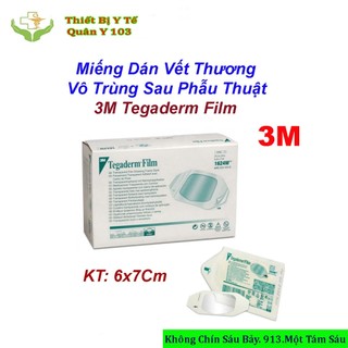 Miếng Dán Vết Thương Vô Trùng Sau Phẫu Thuật 3M Tegaderm Film 6Cmx7Cm