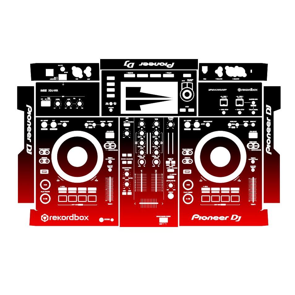 [ Hỏa Tốc ] Skin Dán Bàn DJ (Đen Đỏ) ( XDJ RR / RX / RX2 / RX3 / XZ , DDJ - SB / RB  / 400)