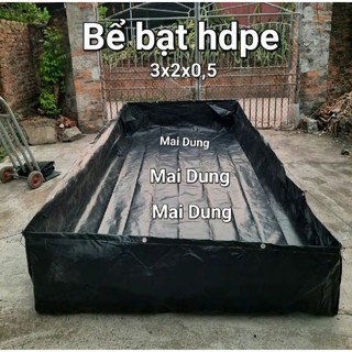 Bể bạt nuôi ốc ếch cá HDPE 2x1x0,5 - loại 5 dem