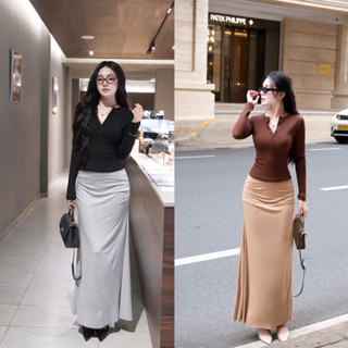 Chân Váy Thun Đuôi Cá Nhún Hông Thiết Kế By ThaoBibi