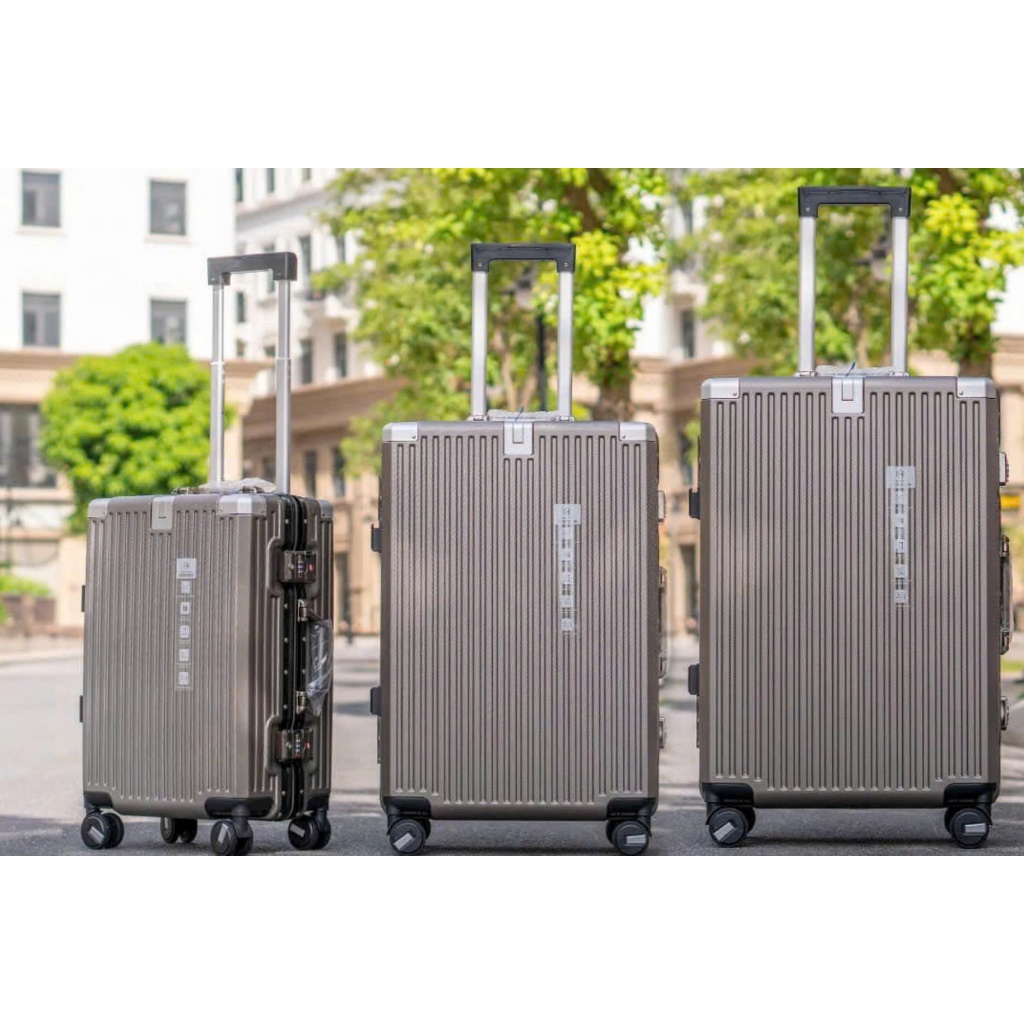 Vali khung nhôm khóa sập cao cấp chống vỡ, chống trộm size 20 inch 24 inch 29 inch