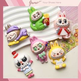 Sticker, Charm 3D chủ đề LABUBU Khoai tây bán lẻ DIY Gamo gắn Dép Cross, Dép Sục, Cá Sấu JB-247