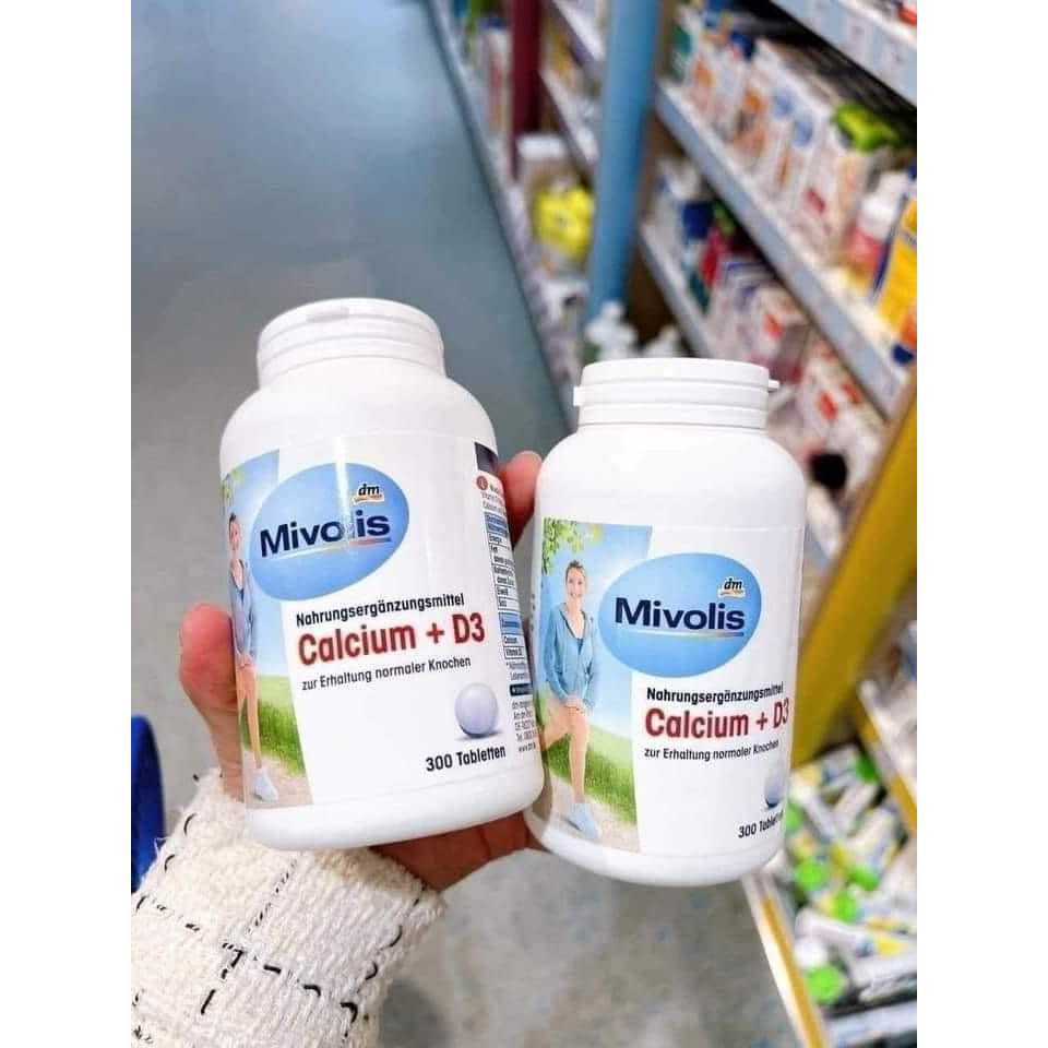 Viên Uống Calcium D3 Mivolis Đức hộp 300v (Canxi - D3)