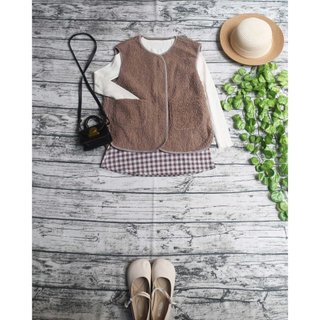 ÁO KHOÁC GILE DA LỘN LÔNG CỪU CÓ TÚI