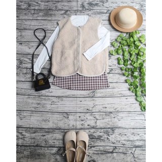 ÁO KHOÁC GILE DA LỘN LÔNG CỪU CÓ TÚI
