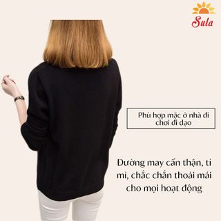 Áo len nữ SULA đẹp cổ V cách điệu