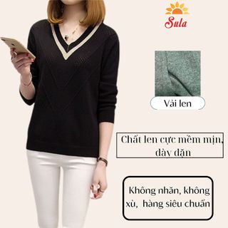 Áo len nữ SULA đẹp cổ V cách điệu