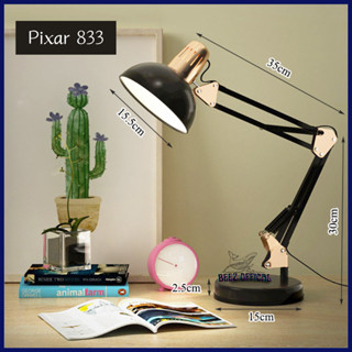 Đèn Bàn Học Pixar Đèn Kẹp Bàn Chống Cận Bóng Đèn Led Bull Đổi 3 Màu Trắng, Trắng Ấm, Vàng