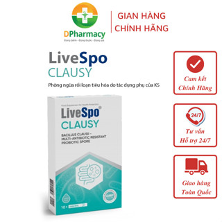  LiveSpo Clausy - Men Vi Sinh Giúp Tăng Đề Kháng Giảm Rối Loạn Tiêu Hóa Cho Người Uống Kháng Sinh 