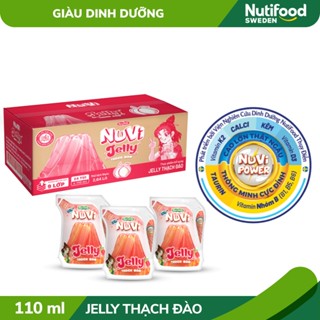Thùng 24 Túi 110mL Sữa Nuvi Jelly Thạch Đào/ Nho/ Cacao Sữa tươi trái cây Cam/ Nho - NUTIFOOD SHOP
