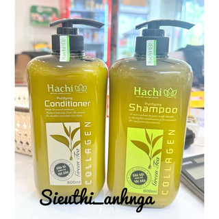 Cặp Dầu Gội-Xả HaChi 800Ml
