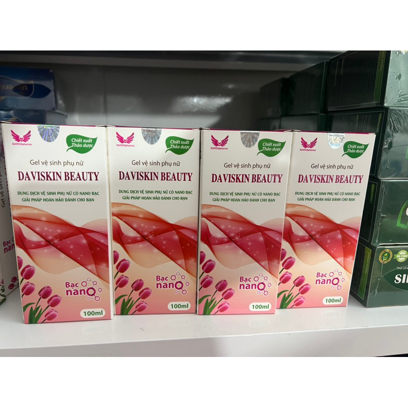 Dung dịch vệ sinh phụ nữ Daviskin beauty Nước rửa phụ khoa Gel vệ sinh làm sạch thơm và khang khuan 