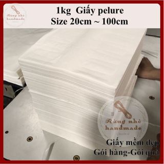 Giấy Pelure, 1kg, loại dày đẹp, giấy chống ẩm 2 mặt mịn, giấy nến, giấy sáp, gói hàng, giấy bọc hàng