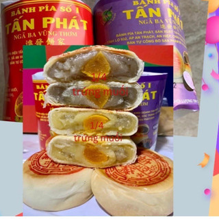 Bánh pía xưa gói giấy số 1 Tấn Phát 350gr/cây nhân đậu xanh sầu riêng/ môn sầu riêng trứng muối
