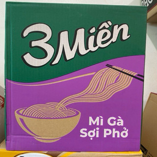 Thùng 30 gói  Mì Tôm 3 Miền 65g/75g(Bò Hầm Rau Thơm).