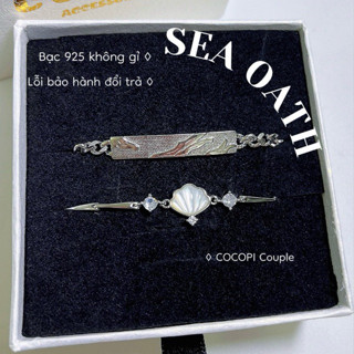 [BẠC KHÔNG RỈ] Vòng tay đôi SEA OATH Cocopi.accessories LT029