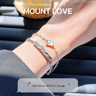 [BẠC KHÔNG RỈ] Vòng tay đôi nam nữ MOUNT LOVE ý nghĩa cho các Couple COCOPI LT031