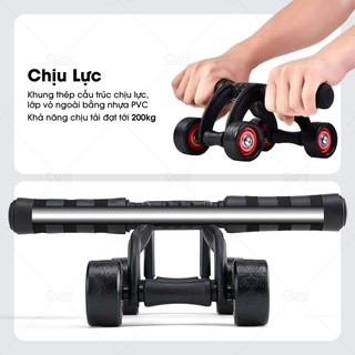 [Kèm Thảm Lót] Con Lăn Tập Bụng 4 Bánh Đa Năng - Dụng Cụ Tập Cơ Bụng Tại Nhà - ConLan4Banh