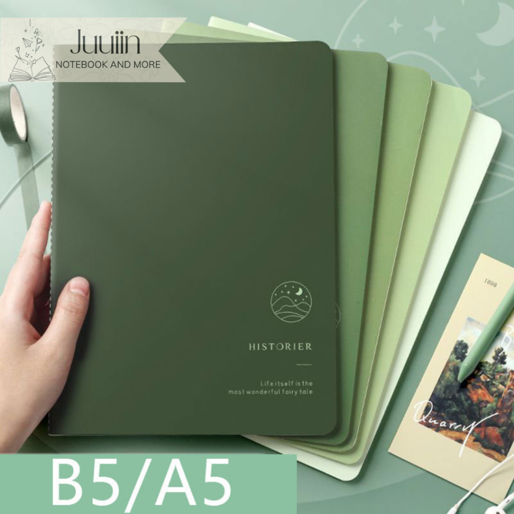 [NEW] Sổ Tay A5 Gáy Khâu Nhiều Màu/ Bìa Trơn/ 36 Tờ (72 Trang)/ Ruột Kẻ Ngang_JuuiinStation