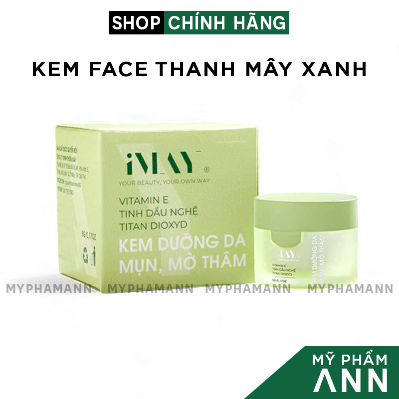 Kem Face iMay Nắp Xanh Chính Hãng Kem Thanh Mây Cream Giảm Mụn Mờ Thâm 10gr