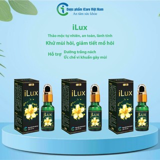  Combo 3 chai khử mùi hôi nách iLux thảo dược tự nhiên của Dược phẩm iCare Việt Nam 