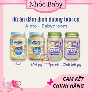 Hũ dinh dưỡng hữu cơ Alete, Babydream đóng lọ 190g cho bé 6m+ (Đức)