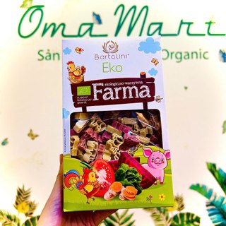 [Mã GROSALE2703 giảm 8% đơn 250K] Nui rau củ hình lợn gà hữu cơ Bartolini 250g