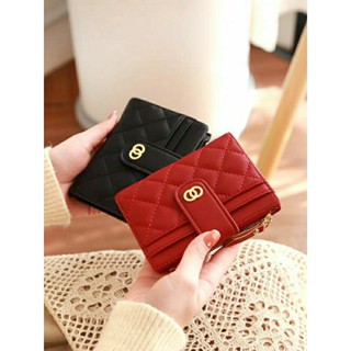 Ví Nữ Ví Đen  Cầm Tay Nhiều Ngăn Đựng Thẻ Thiết Kế Sang Trọng