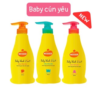   CHÍNH HÃNG  Sữa tắm gội Wesser 2in1 dung tích 100ml 200ml 500ml 