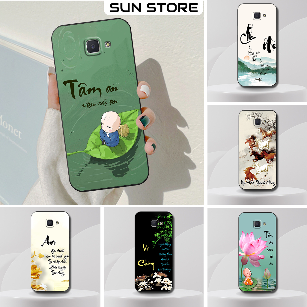 Ốp lưng Samsung J5 Prime, J7 Prime, J4 Plus, J4+, J4 Core, J4 Prime thư pháp tâm an,mã đáo,phong thủ