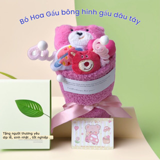 Bó hoa gấu nhồi bông tặng kèm đèn - túi giấy ở cần thơ ship hoả tốc
