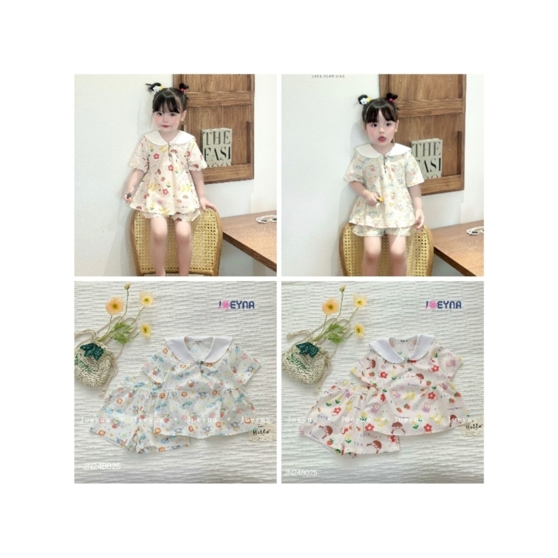 Bộ quần áo bé gái, bộ thủy thủ siêu xinh cho bé gái Joeyna 8kg đến 24kg xinh yêu thô xuất hàn mềm mị
