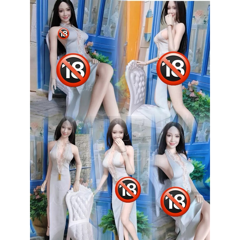 [PRE-ORDER] Trang Phục , Đầm Ôm Body Xẻ Ren - Mô Hình Figure 1/6 1:6